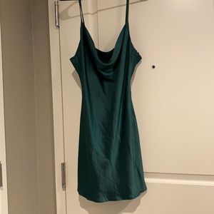 Green silk midi dress. Tags on.